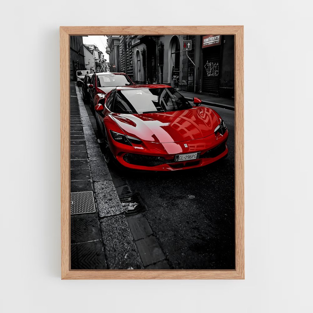 Poster Sportive Rouge – affiche Ferrari (vue 4)